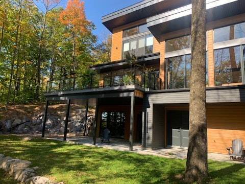 Moderne simple main verre 6mm avec portes