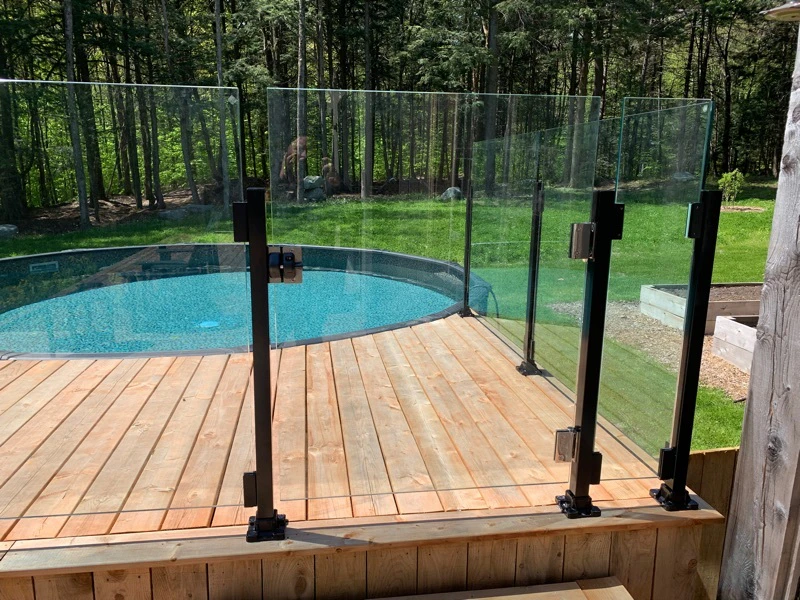 Rampe Panorama en verre 12 mm, Piscine
