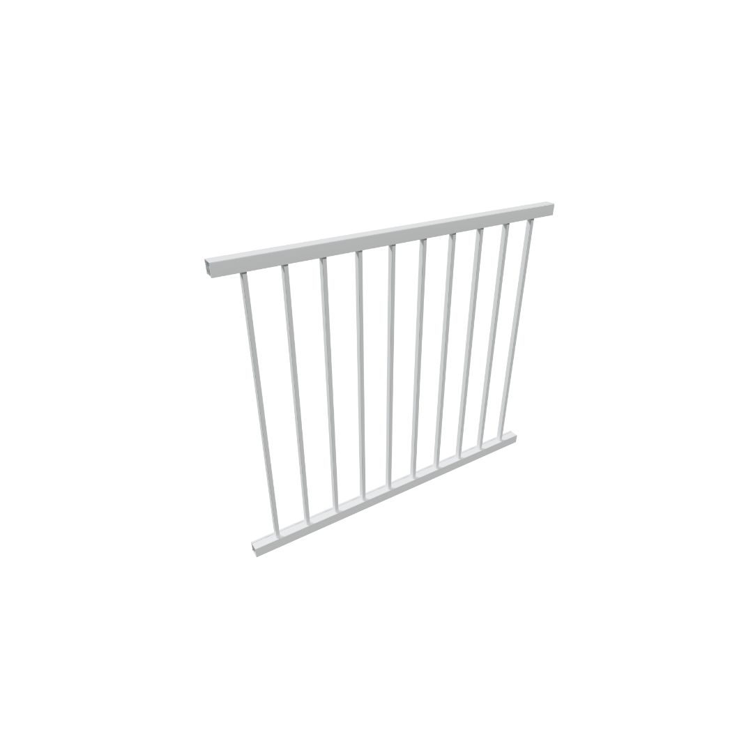 Clôture 48" Moderne 5 pour piscine, blanc