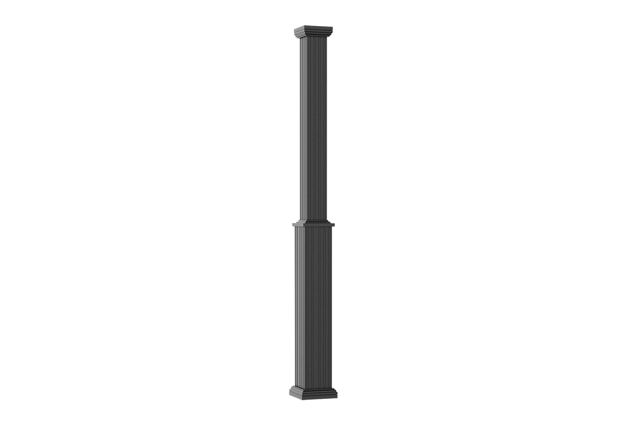 Colonne duo-cap cannelé 7 1/2 po² à 5 1/2 po²