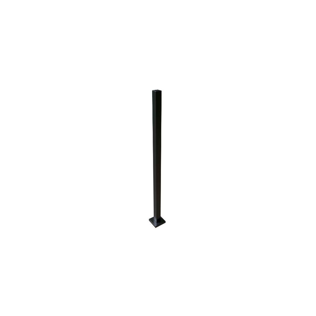 Poteau Lux 1 ¾" x 1 ¾", noir